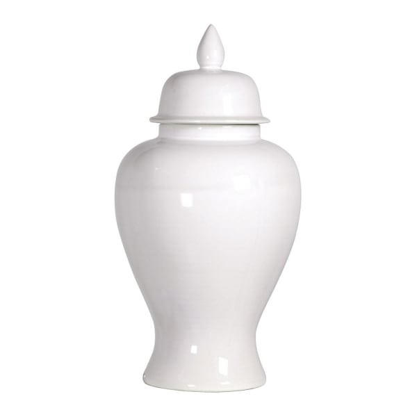 White Ceramic Jar - Large
