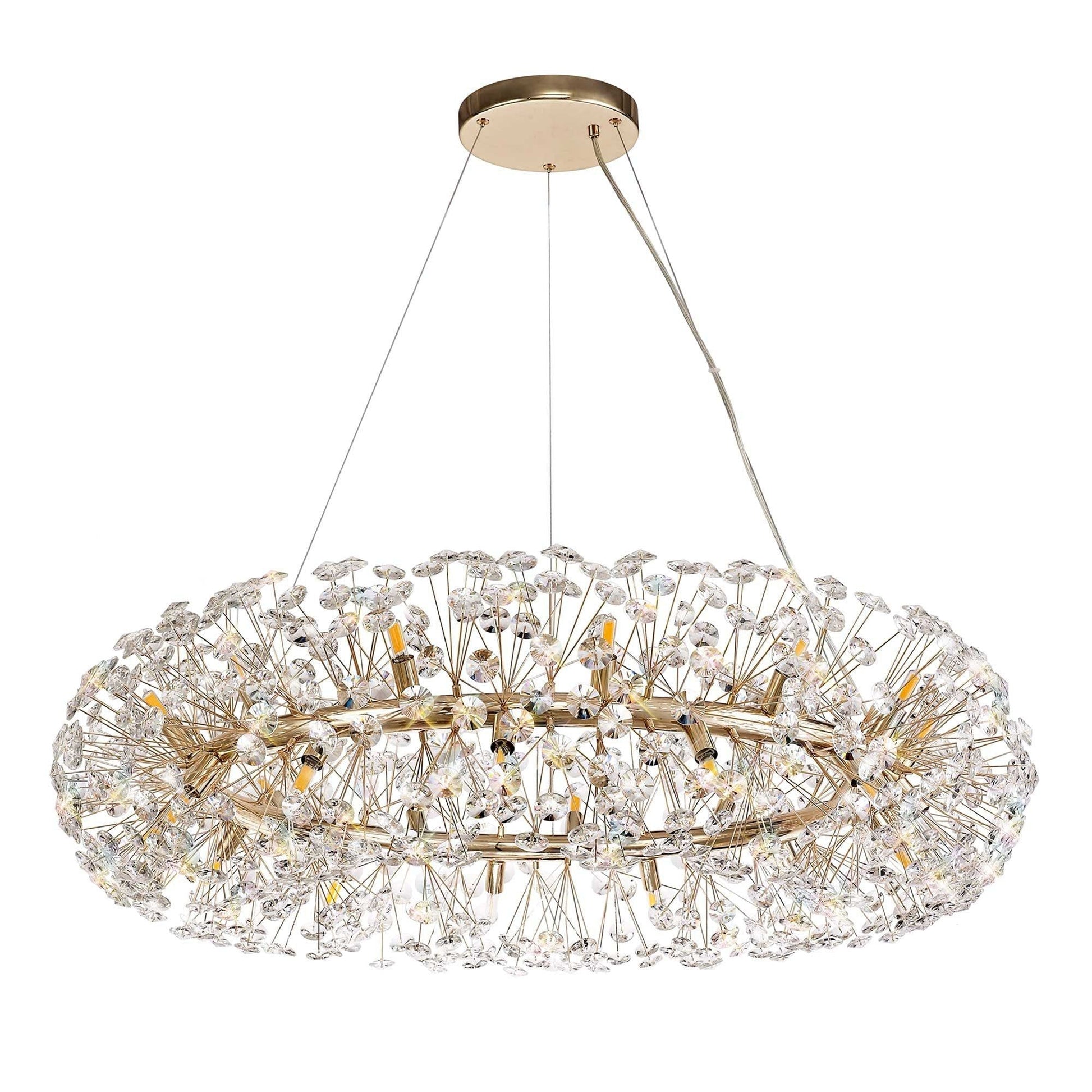 Sophia Pendant 12/20/26/36 Light G9 French Gold/Crystal, Chrome/Crystal