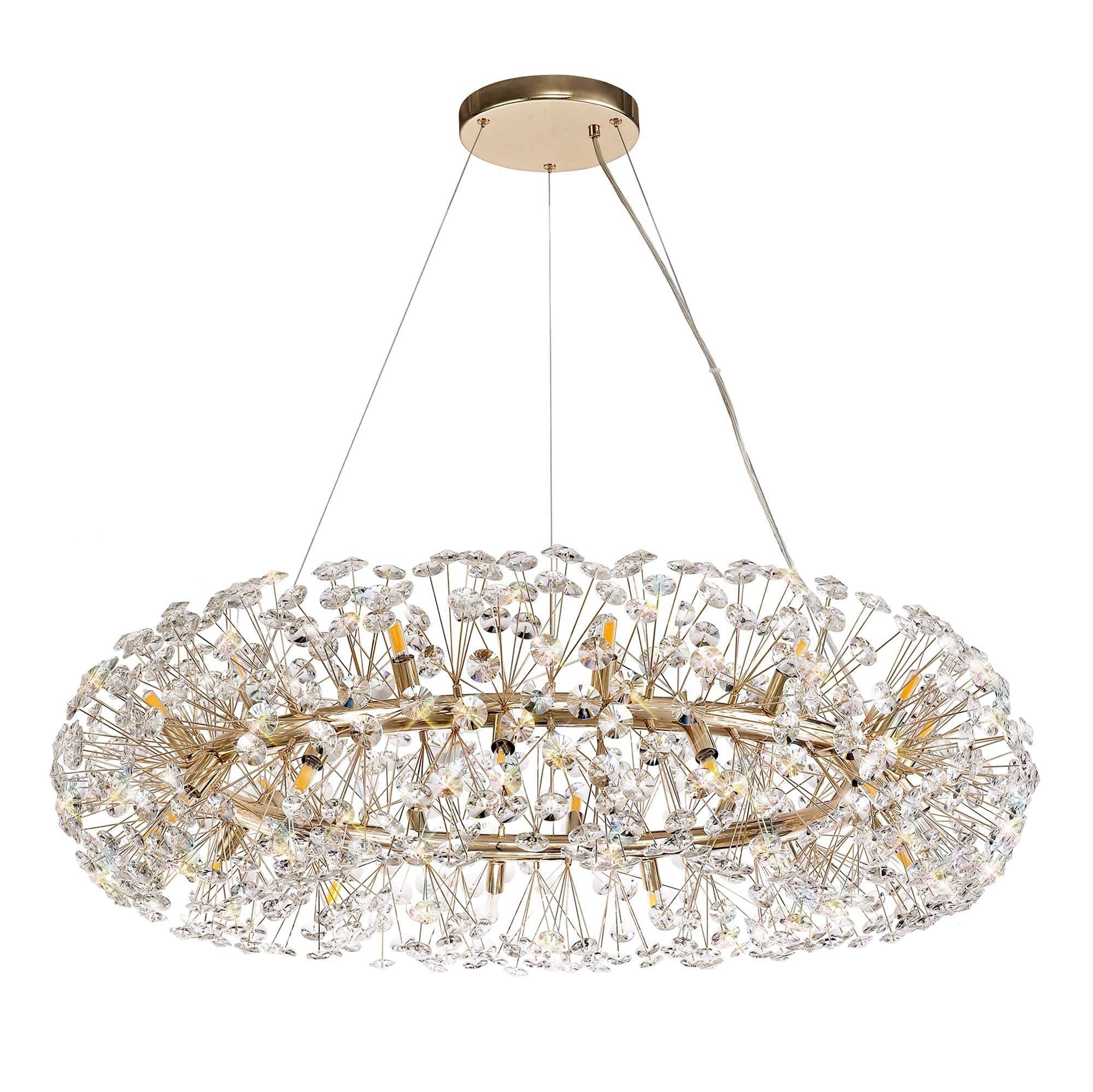Sophia Pendant 12/20/26/36 Light G9 French Gold/Crystal, Chrome/Crystal