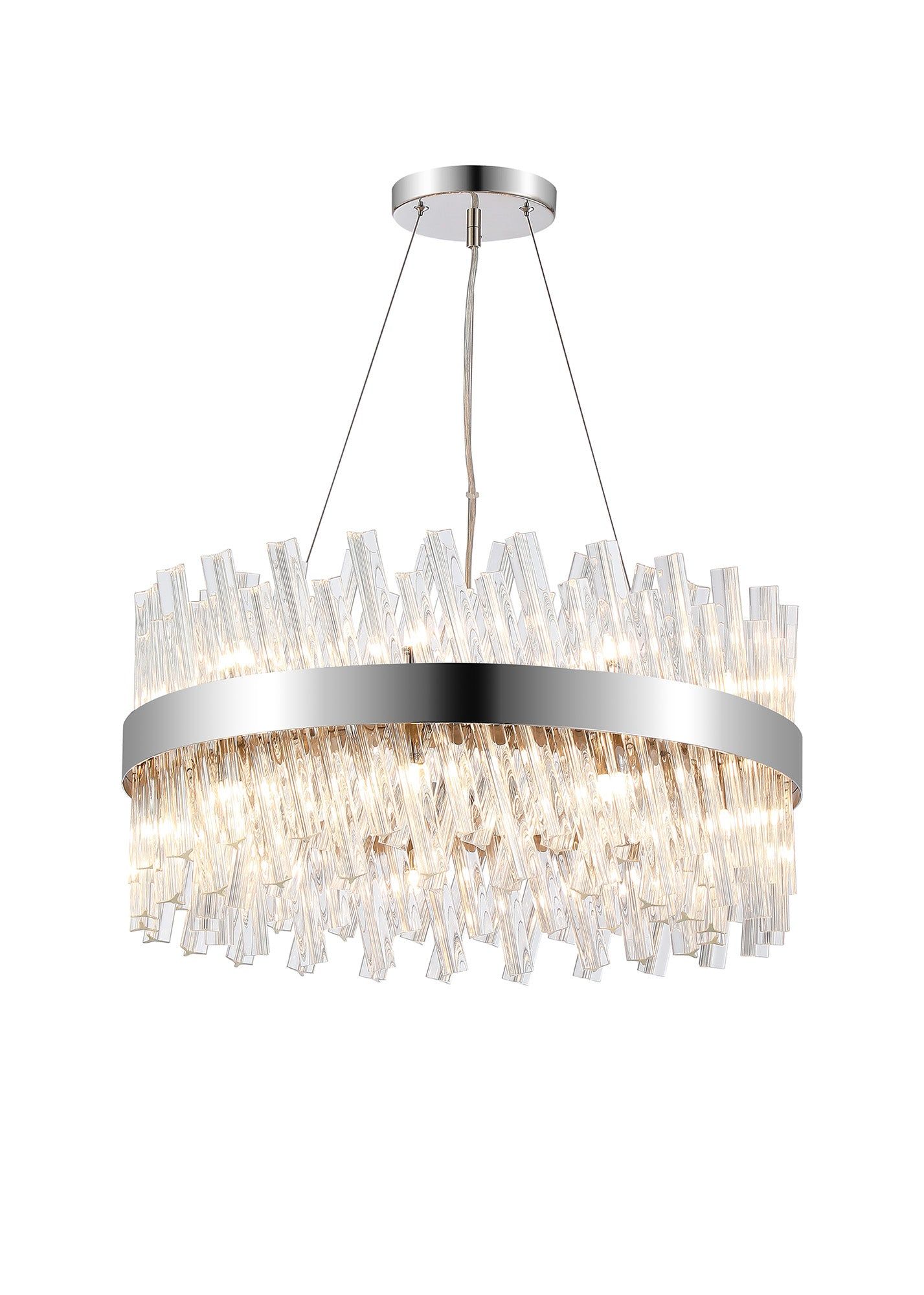 Bellina 10/18/32/34Lt Round Pendant, Brass/Nickel/Black - Various Finishes - Cusack Lighting