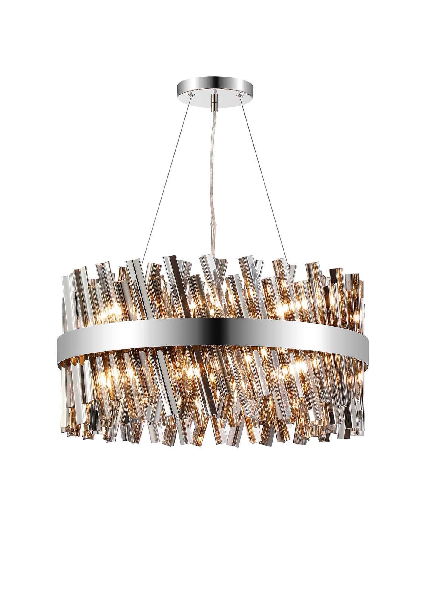 Bellina 10/18/32/34Lt Round Pendant, Brass/Nickel/Black - Various Finishes - Cusack Lighting
