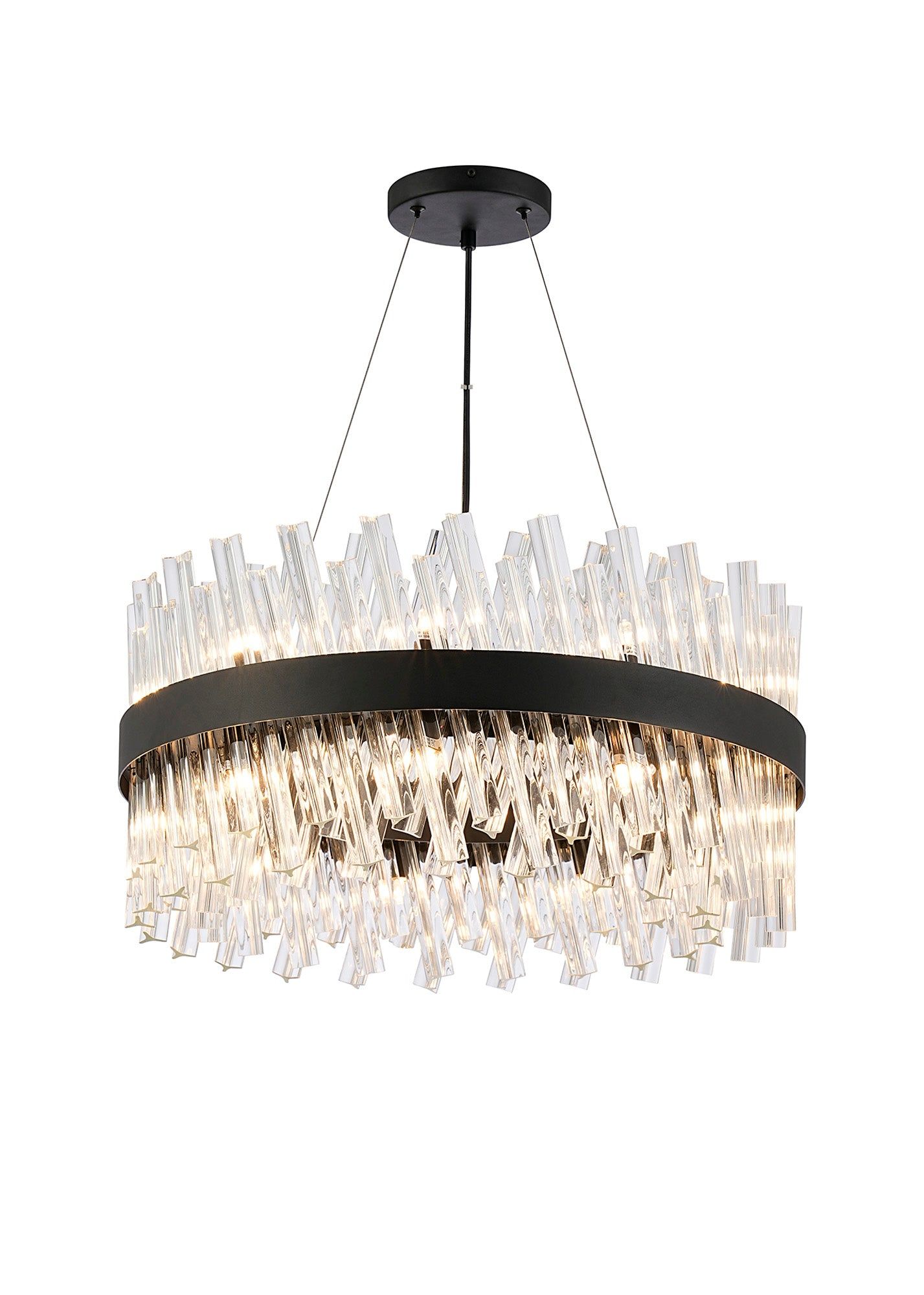 Bellina 10/18/32/34Lt Round Pendant, Brass/Nickel/Black - Various Finishes - Cusack Lighting