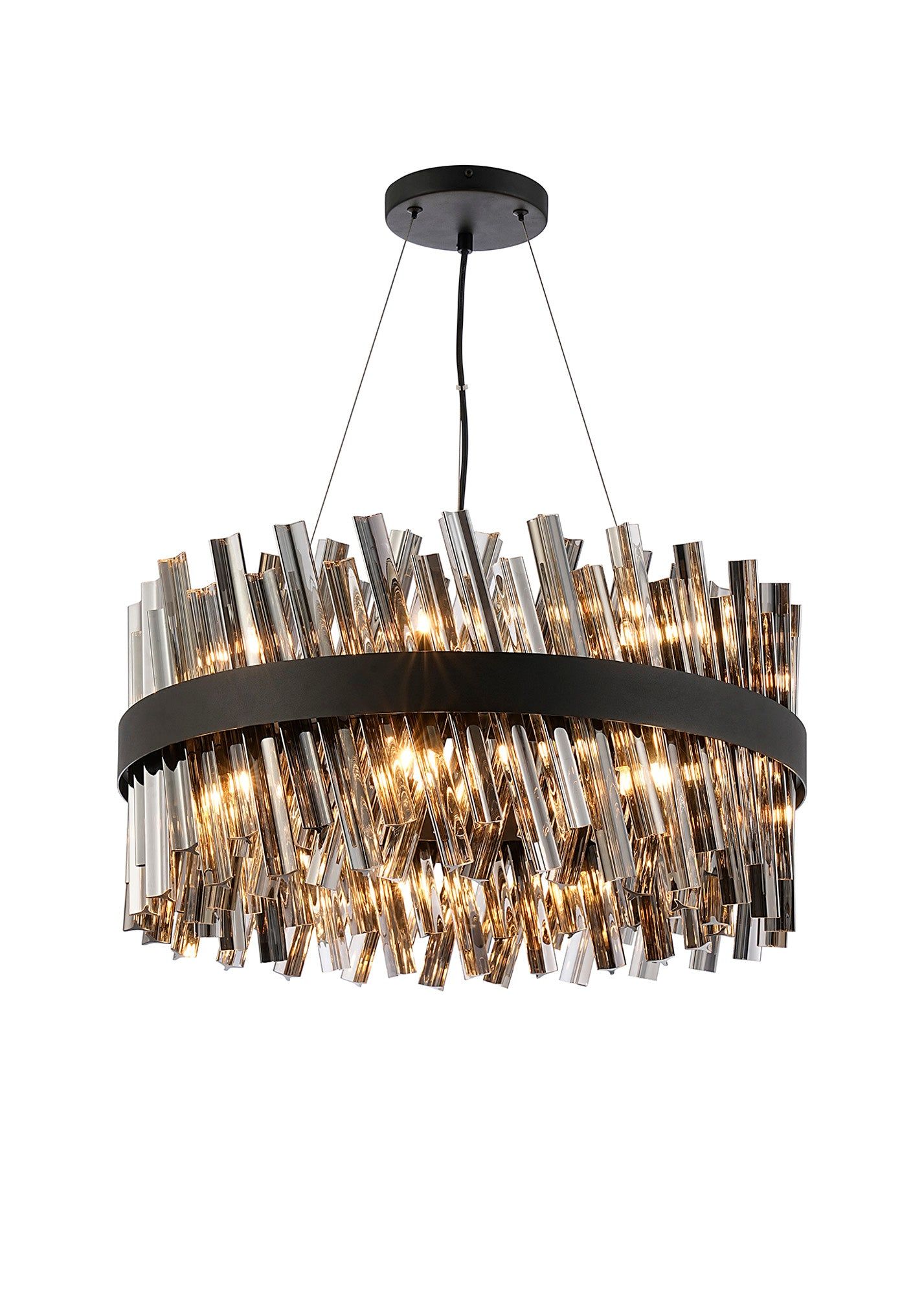 Bellina 10/18/32/34Lt Round Pendant, Brass/Nickel/Black - Various Finishes - Cusack Lighting