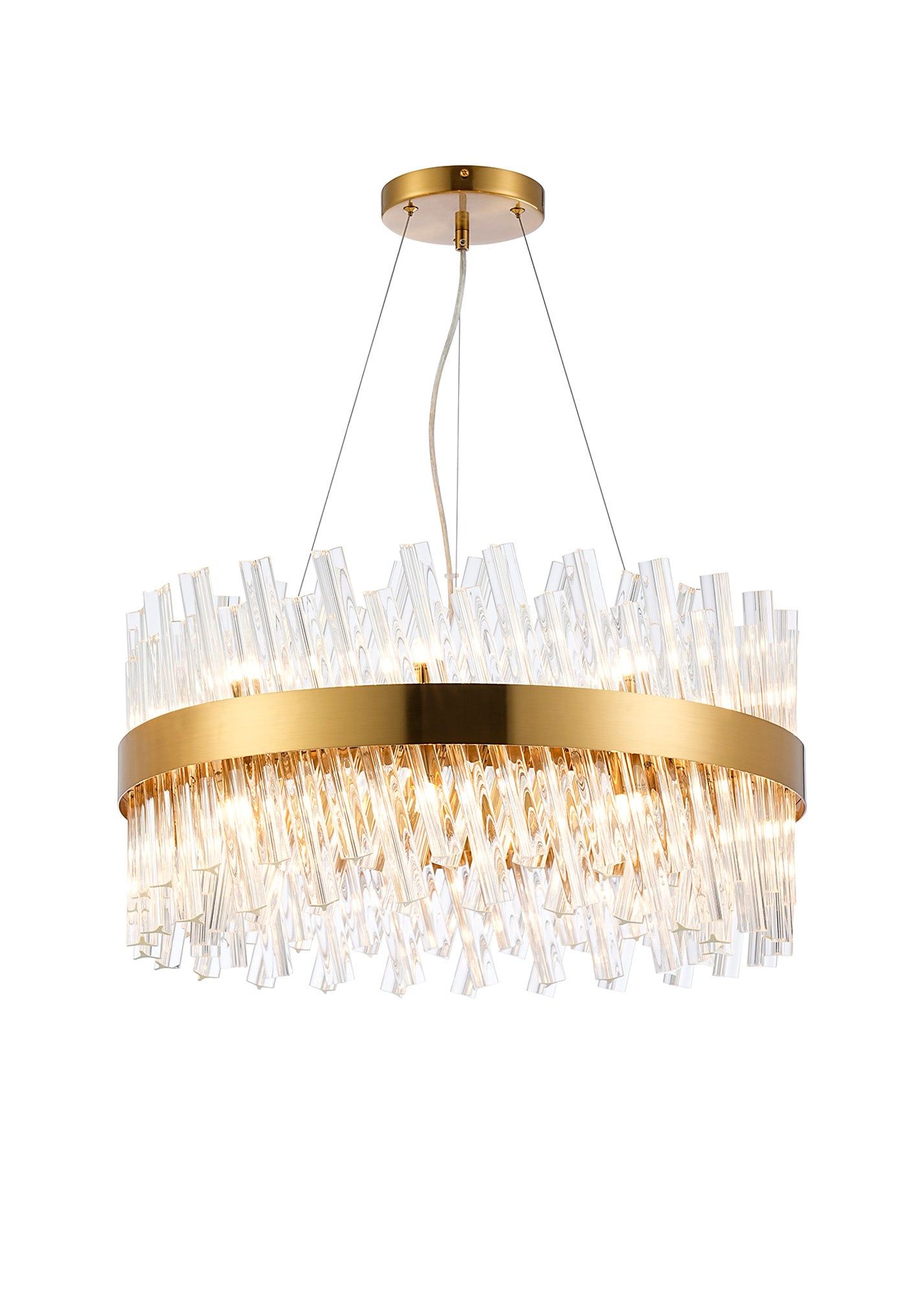 Bellina 10/18/32/34Lt Round Pendant, Brass/Nickel/Black - Various Finishes - Cusack Lighting