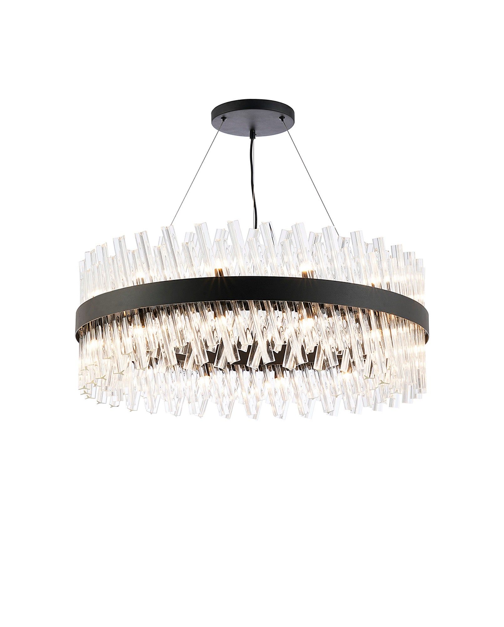 Bellina 10/18/32/34Lt Round Pendant, Brass/Nickel/Black - Various Finishes - Cusack Lighting