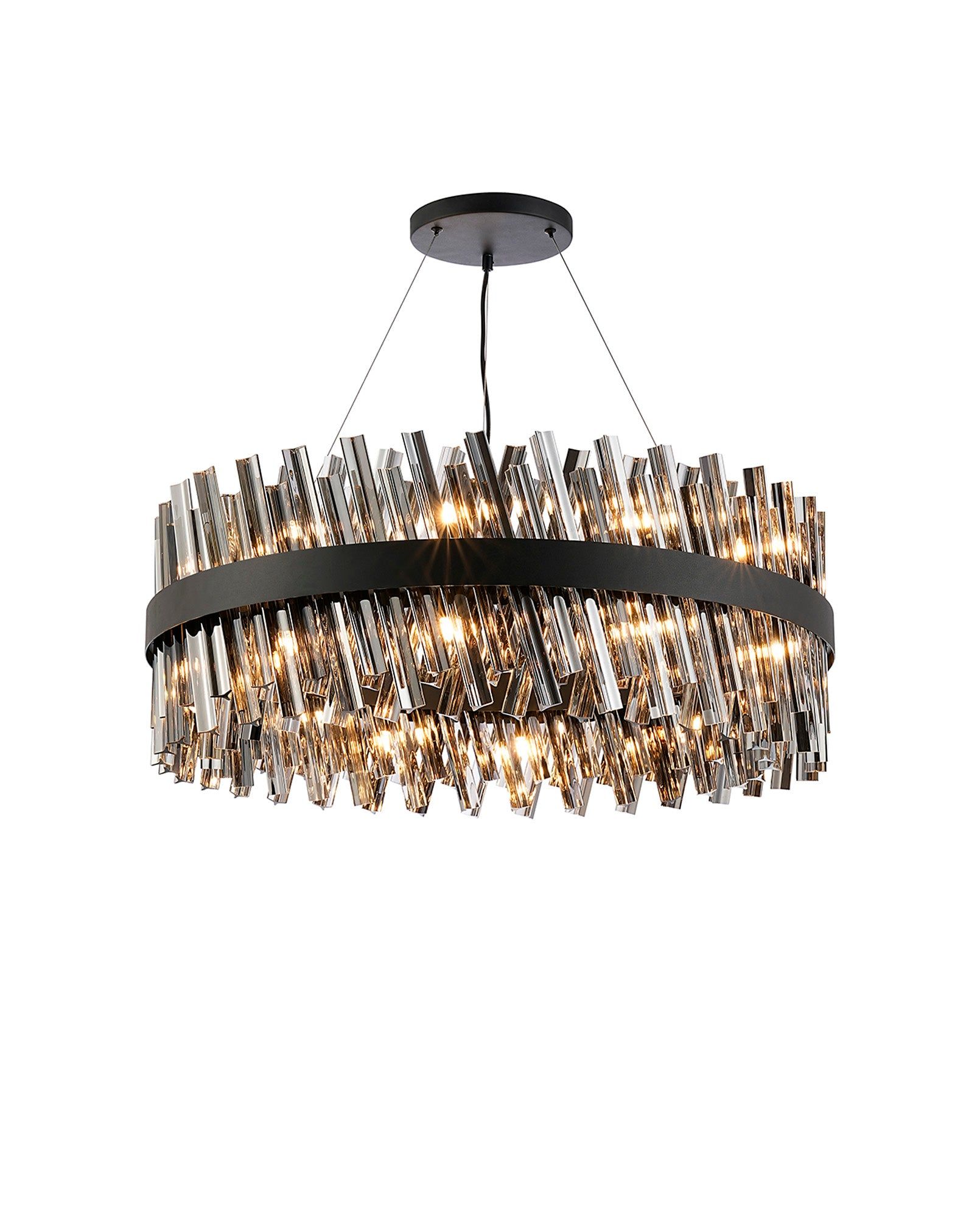 Bellina 10/18/32/34Lt Round Pendant, Brass/Nickel/Black - Various Finishes - Cusack Lighting
