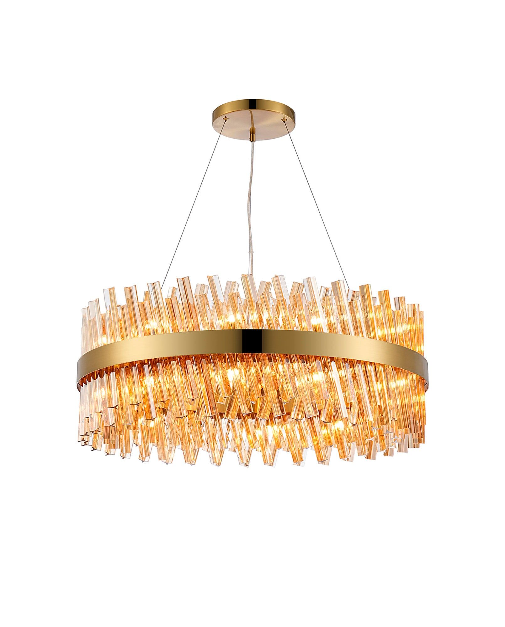Bellina 10/18/32/34Lt Round Pendant, Brass/Nickel/Black - Various Finishes - Cusack Lighting