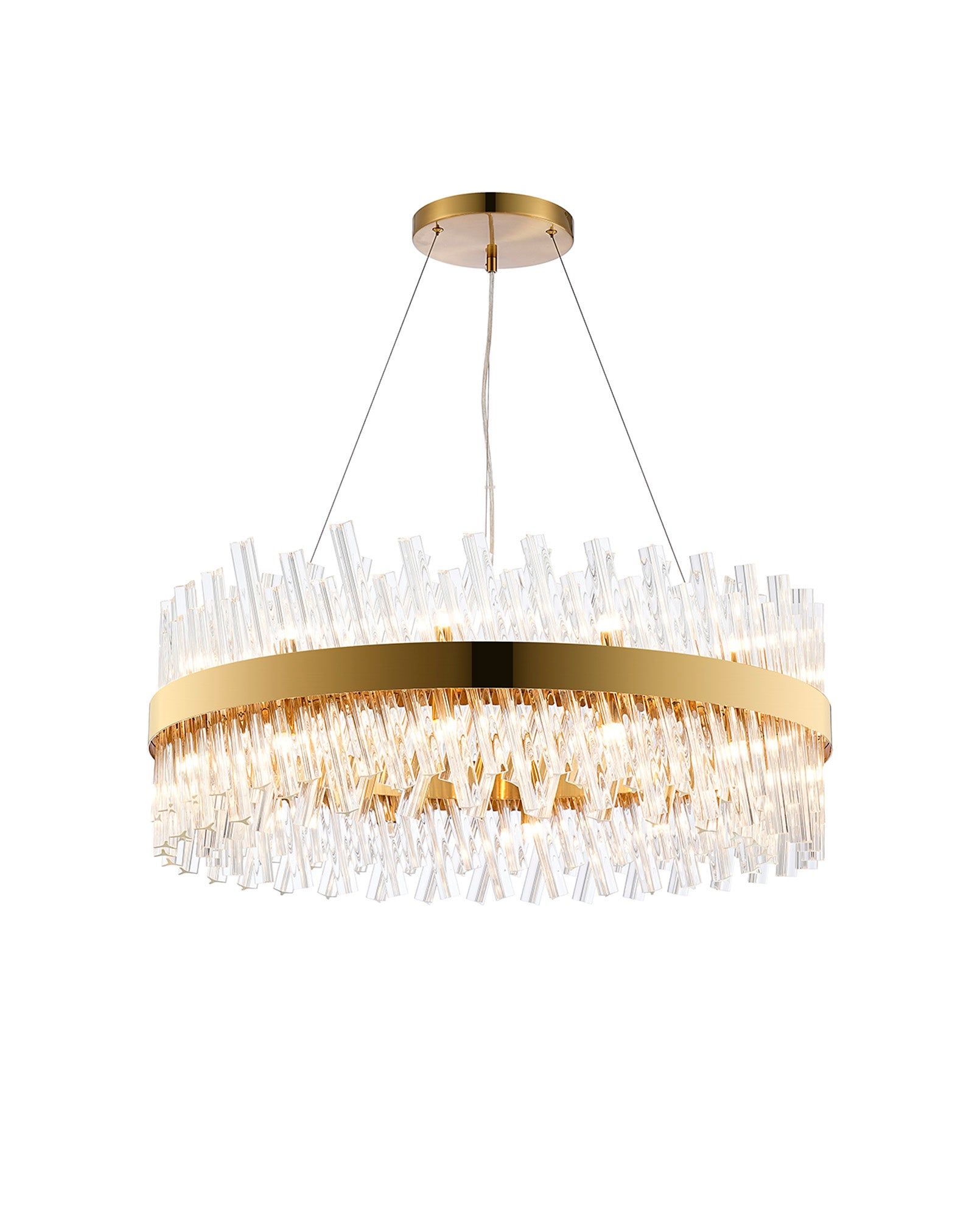 Bellina 10/18/32/34Lt Round Pendant, Brass/Nickel/Black - Various Finishes - Cusack Lighting