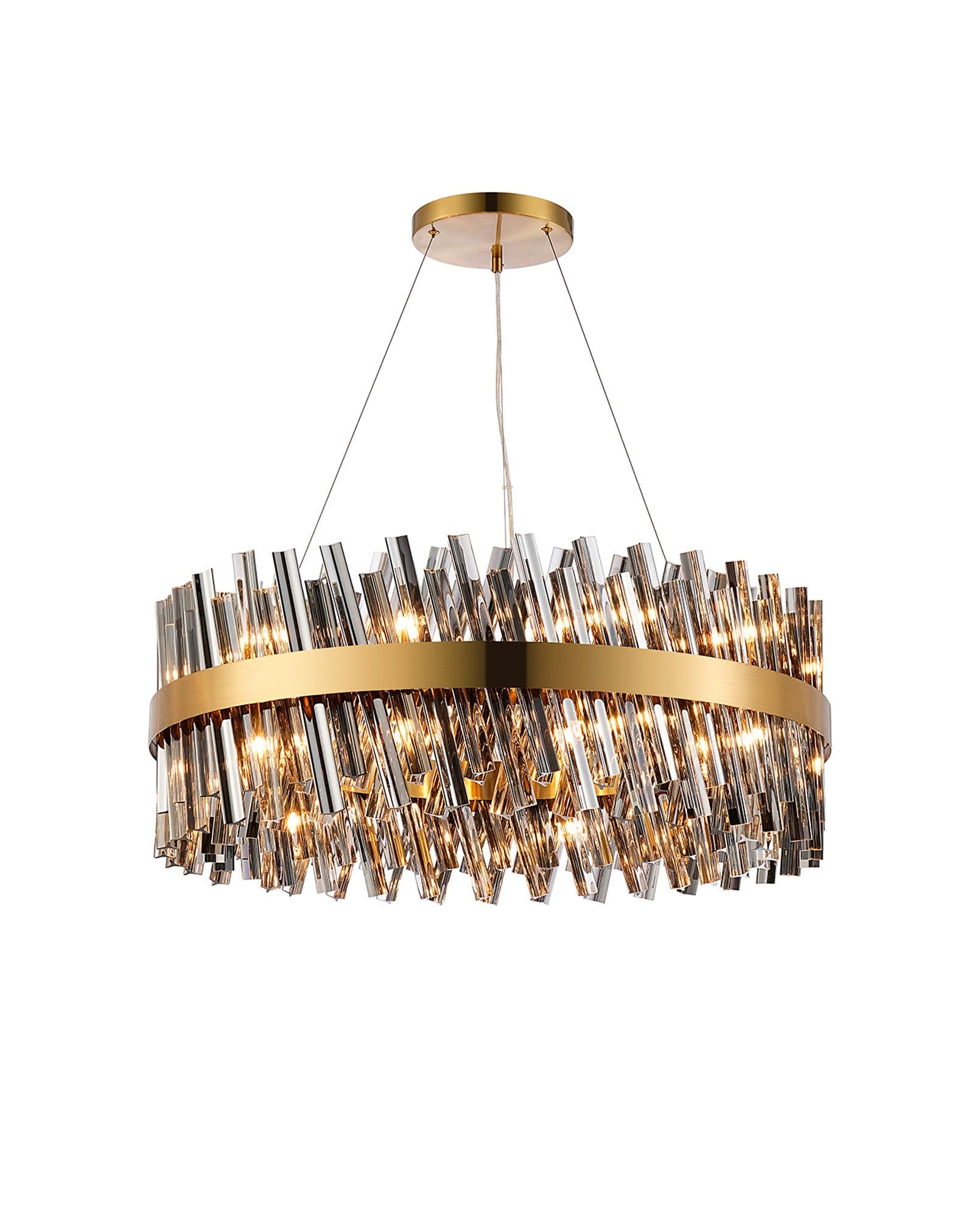Bellina 10/18/32/34Lt Round Pendant, Brass/Nickel/Black - Various Finishes - Cusack Lighting