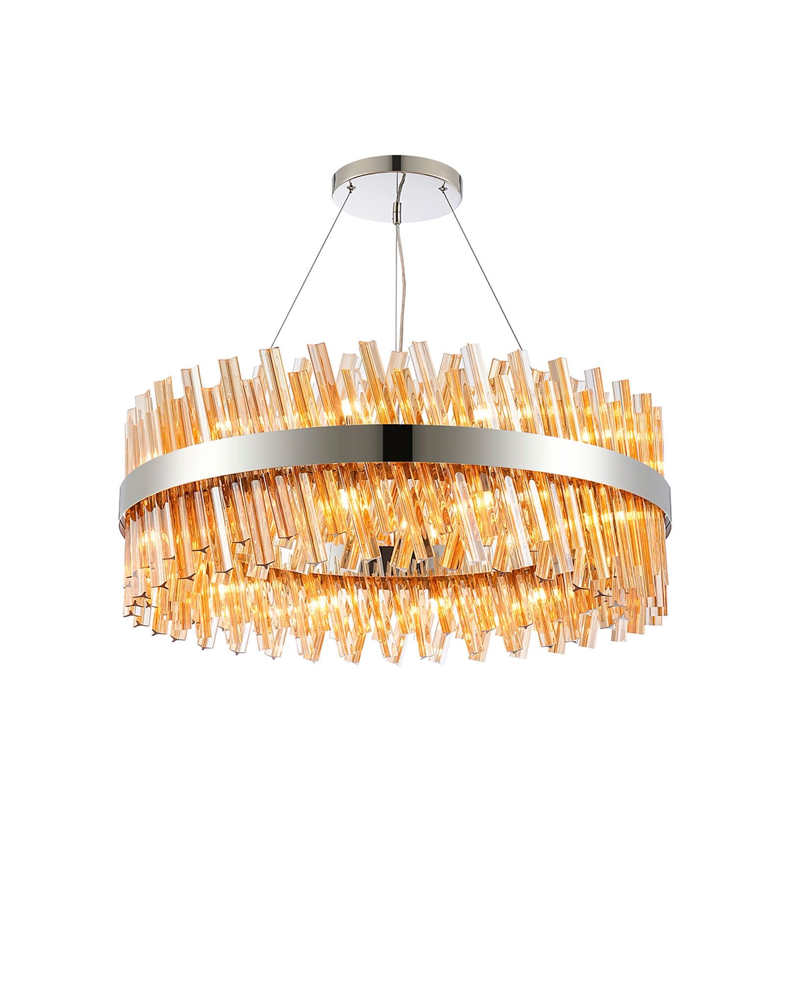 Bellina 10/18/32/34Lt Round Pendant, Brass/Nickel/Black - Various Finishes - Cusack Lighting