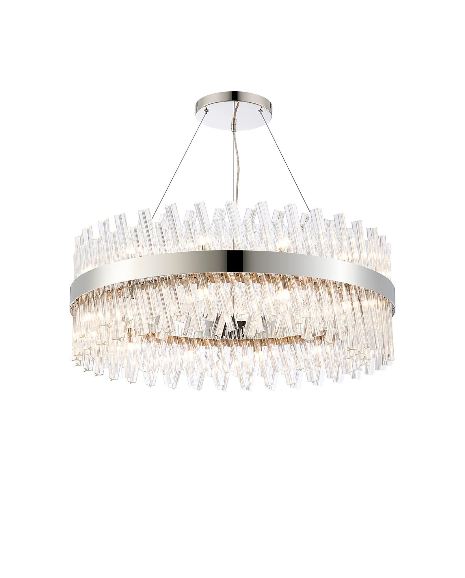 Bellina 10/18/32/34Lt Round Pendant, Brass/Nickel/Black - Various Finishes - Cusack Lighting