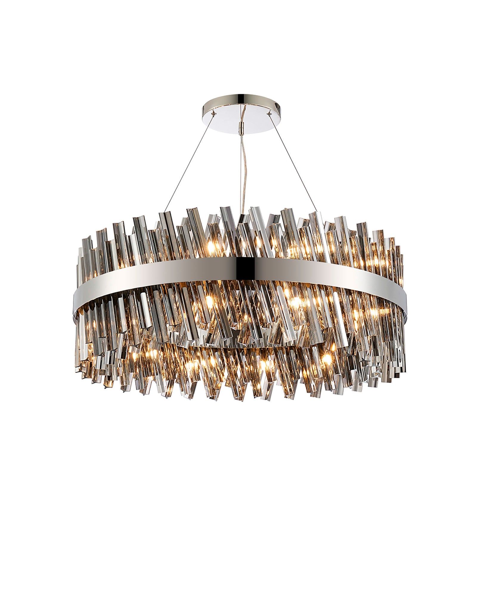 Bellina 10/18/32/34Lt Round Pendant, Brass/Nickel/Black - Various Finishes - Cusack Lighting