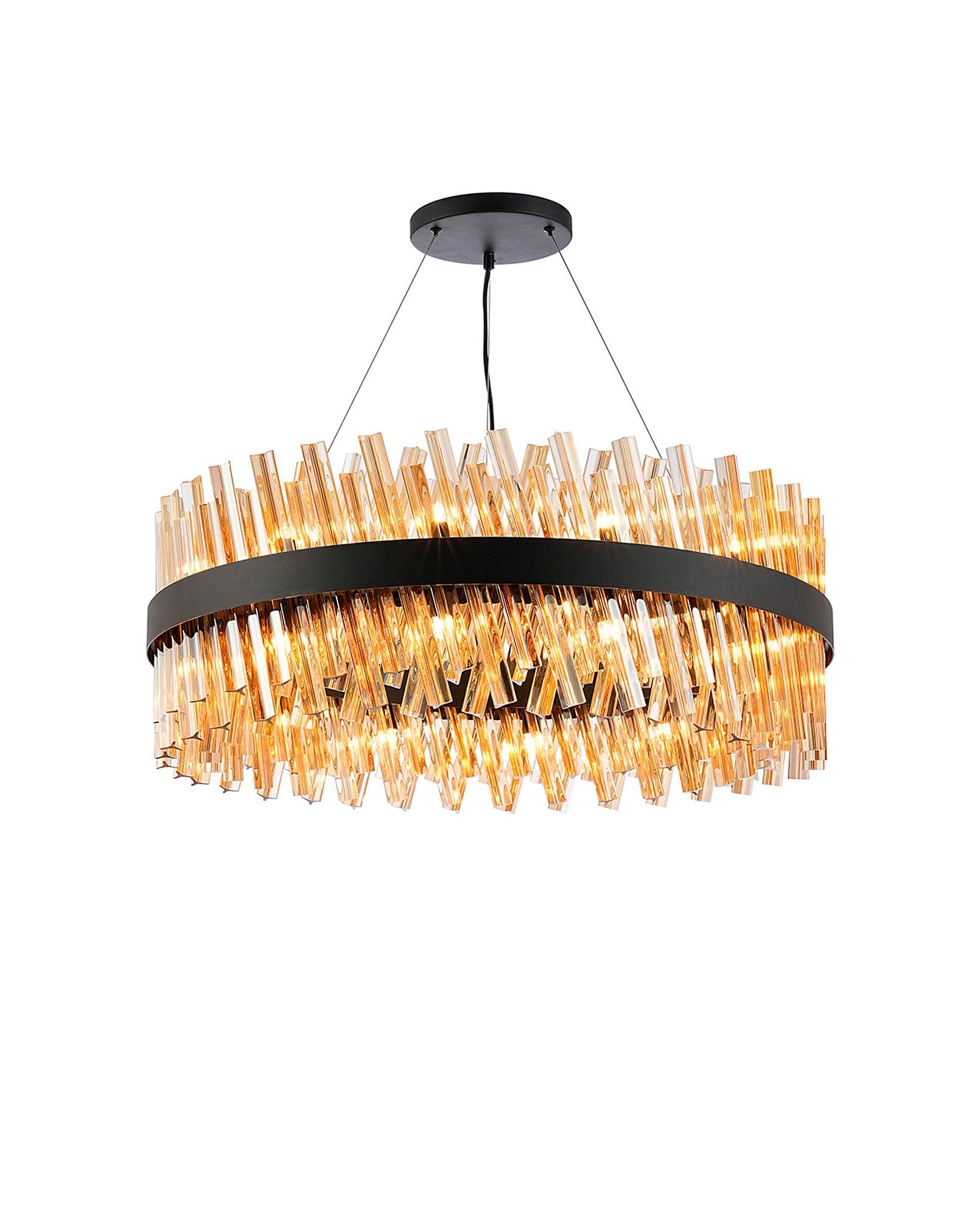 Bellina 10/18/32/34Lt Round Pendant, Brass/Nickel/Black - Various Finishes - Cusack Lighting