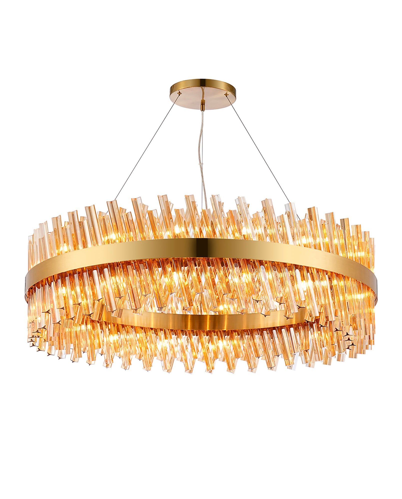 Bellina 10/18/32/34Lt Round Pendant, Brass/Nickel/Black - Various Finishes - Cusack Lighting