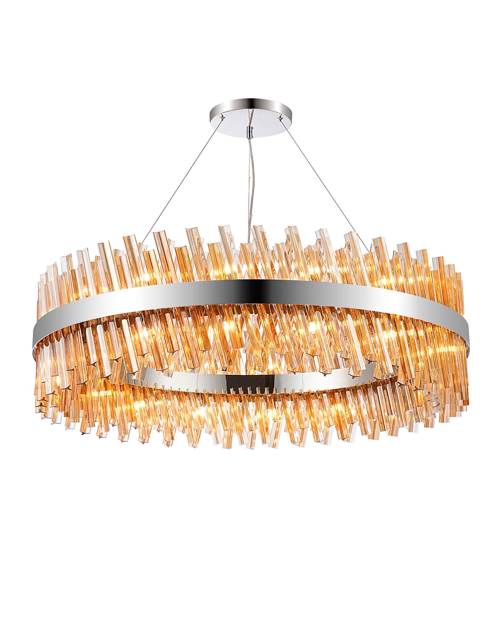 Bellina 10/18/32/34Lt Round Pendant, Brass/Nickel/Black - Various Finishes - Cusack Lighting