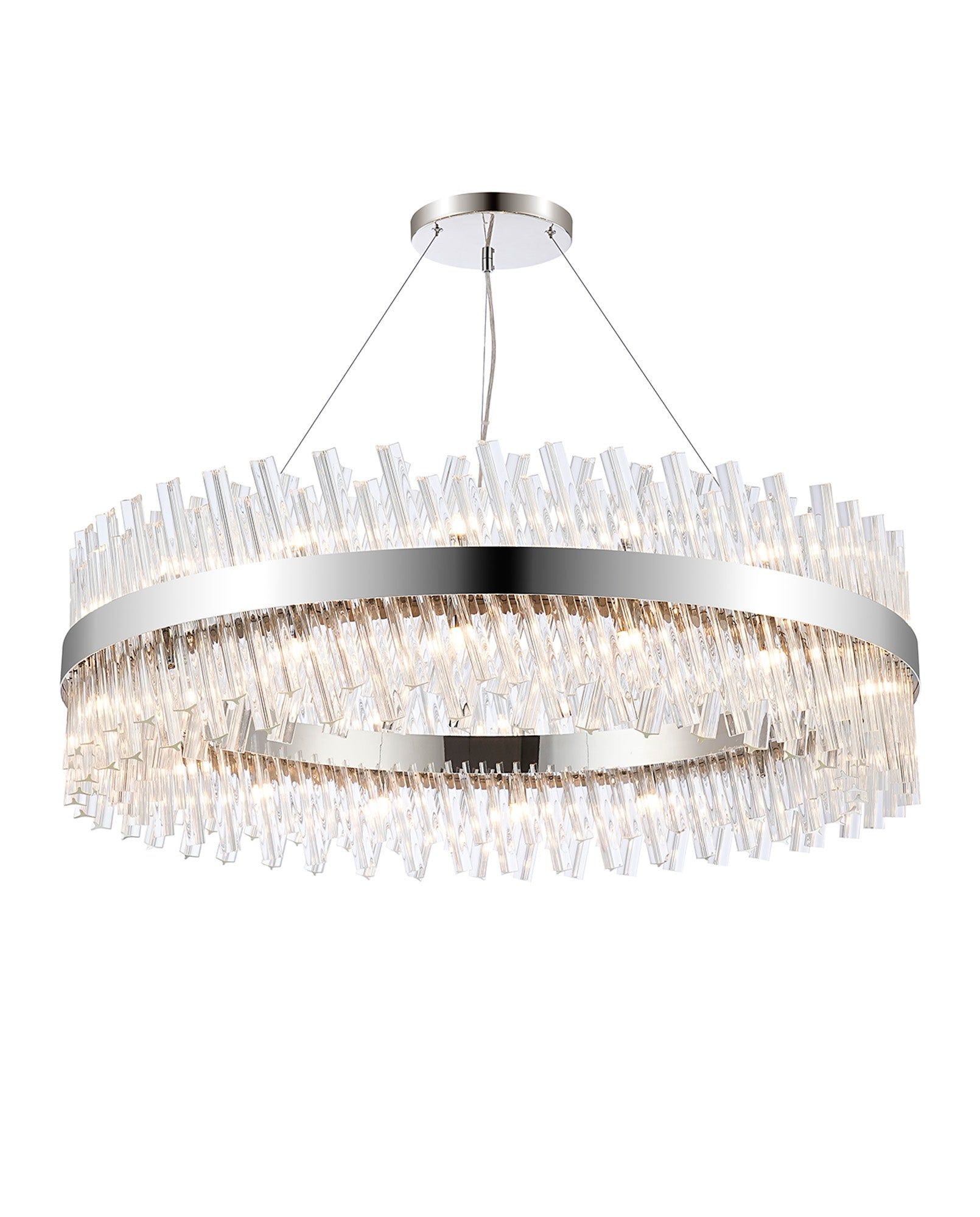 Bellina 10/18/32/34Lt Round Pendant, Brass/Nickel/Black - Various Finishes - Cusack Lighting