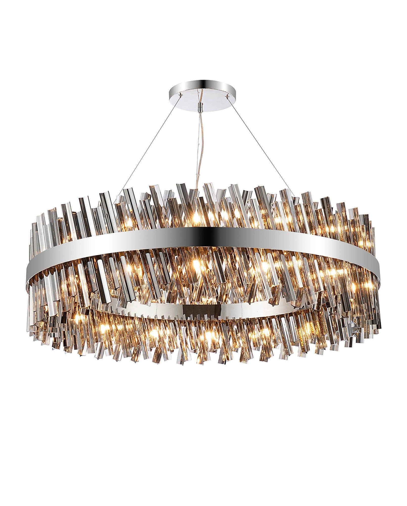 Bellina 10/18/32/34Lt Round Pendant, Brass/Nickel/Black - Various Finishes - Cusack Lighting