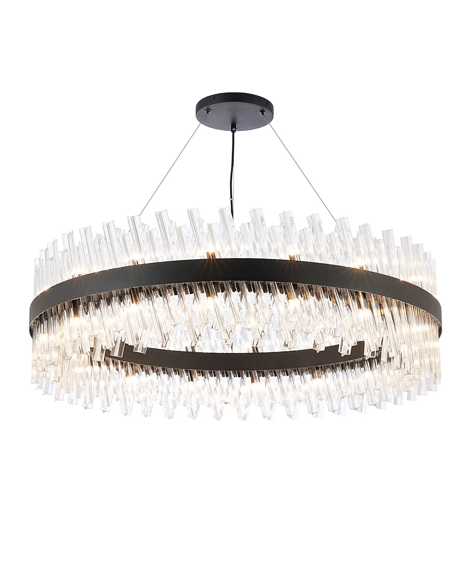 Bellina 10/18/32/34Lt Round Pendant, Brass/Nickel/Black - Various Finishes - Cusack Lighting