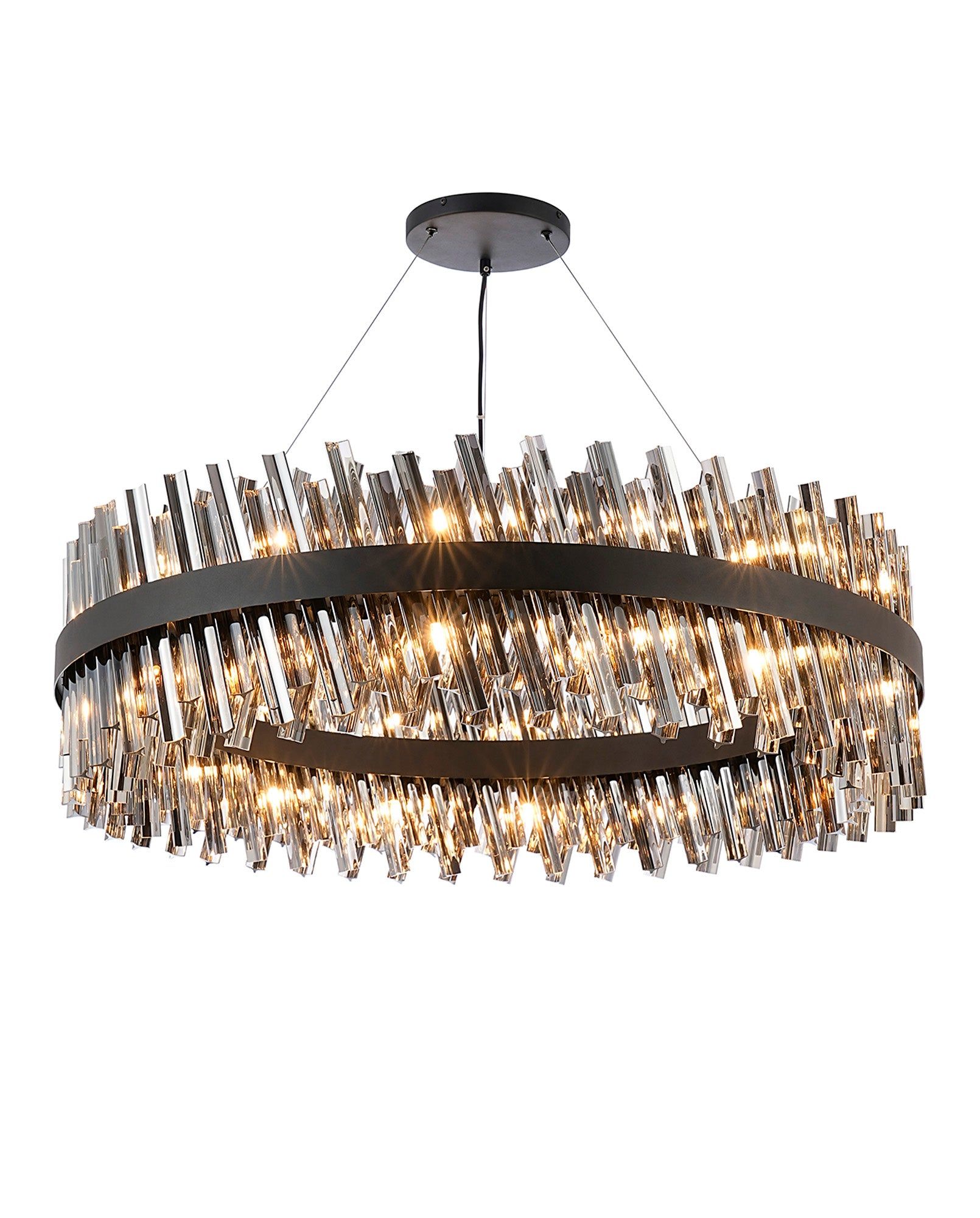 Bellina 10/18/32/34Lt Round Pendant, Brass/Nickel/Black - Various Finishes - Cusack Lighting