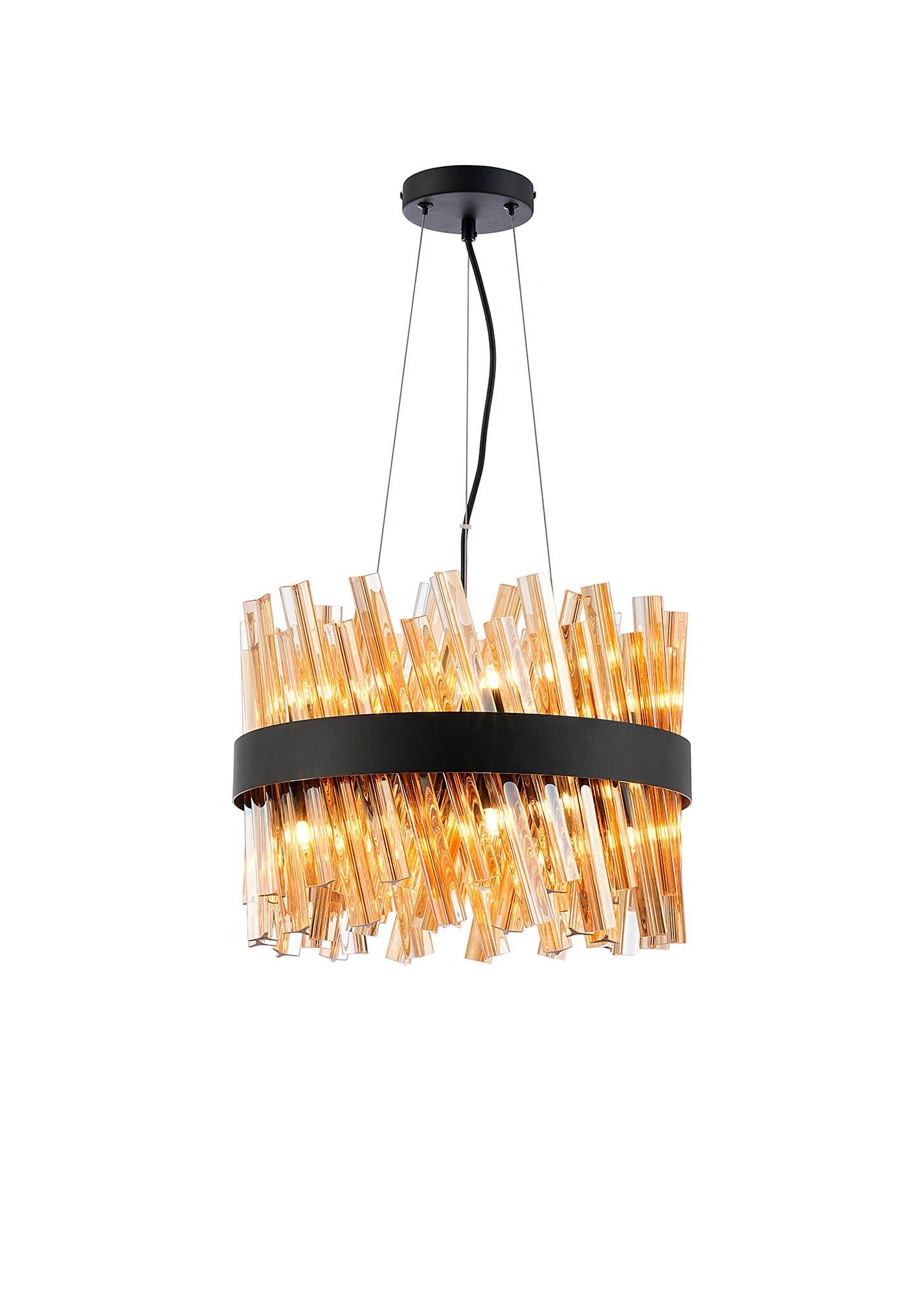 Bellina 10/18/32/34Lt Round Pendant, Brass/Nickel/Black - Various Finishes - Cusack Lighting