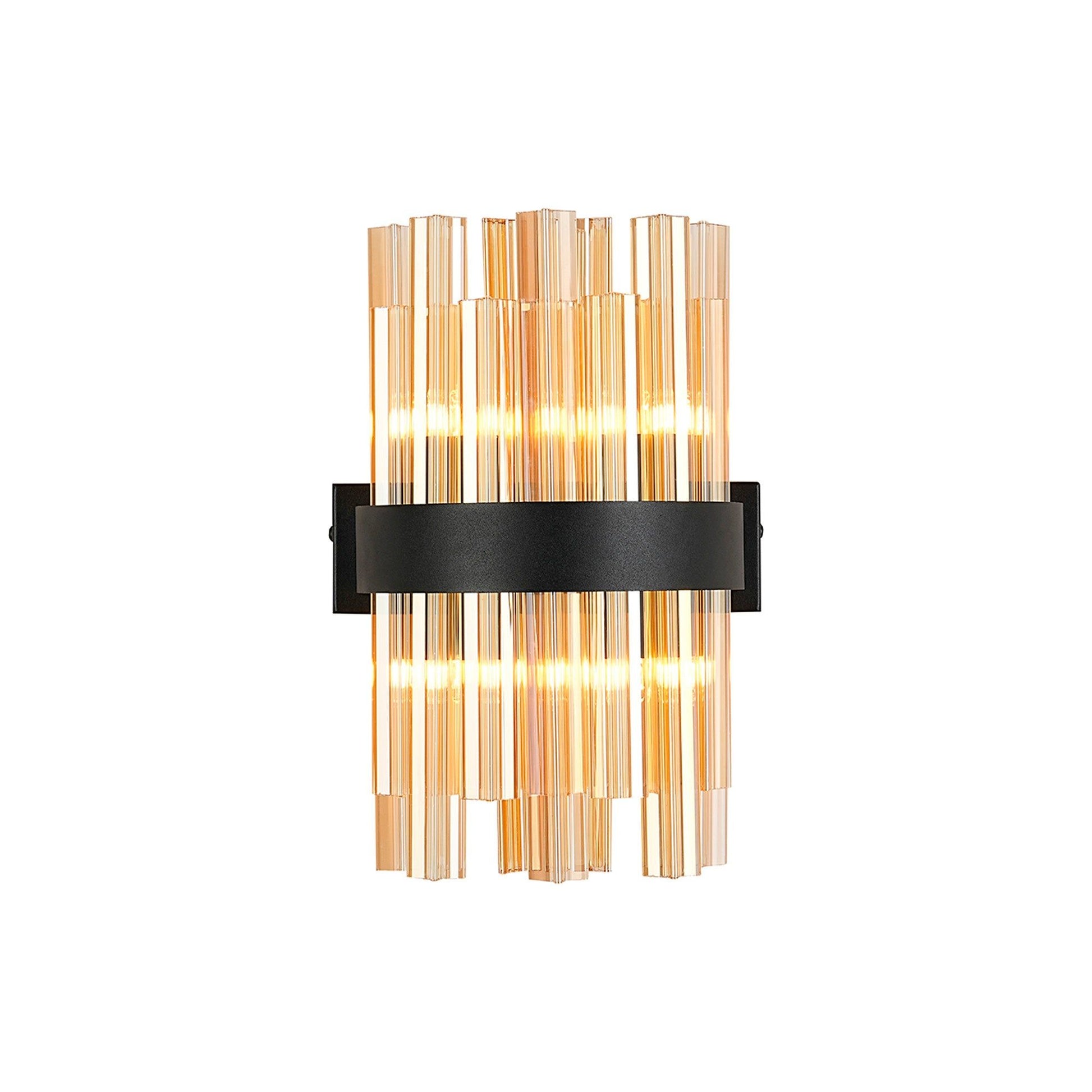 Bellina 4Lt Wall Light Black Amber