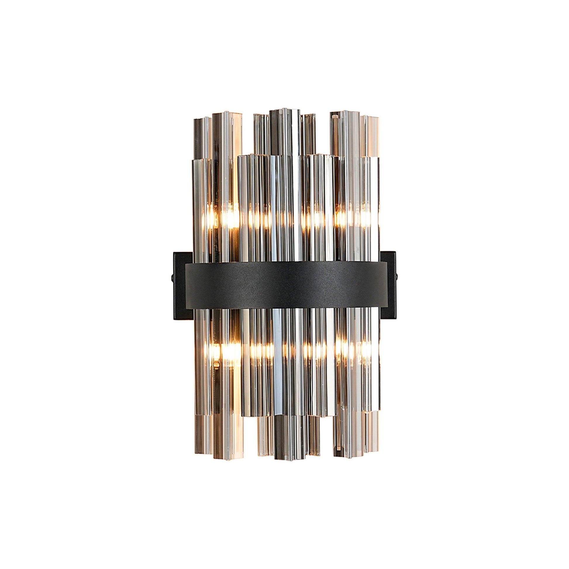 Bellina 4Lt Wall Light Black Smoke