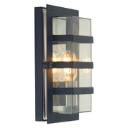 Boden 1 Light Wall Light - Black With Clear/Opal Glass - Cusack Lighting