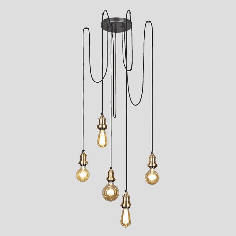 Brooklyn Cluster Ceiling Light -Pewter Brass IP20