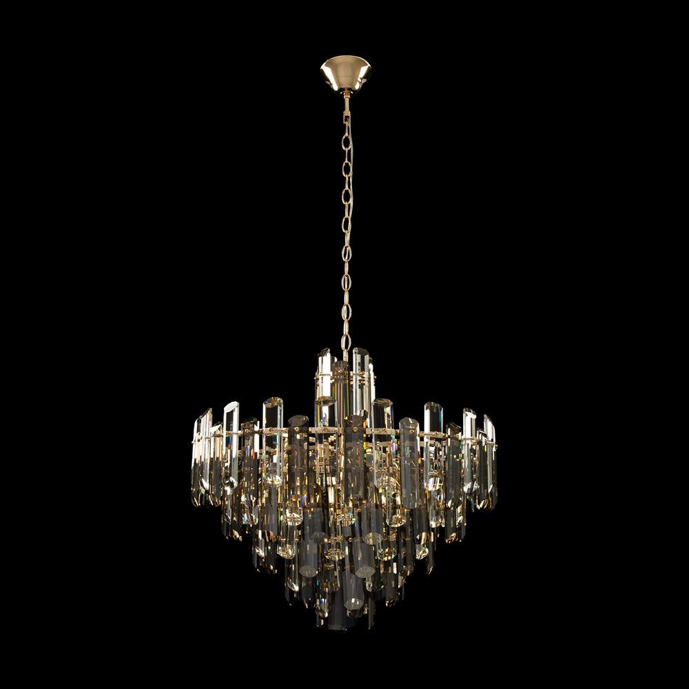 Maytoni 8Lt Flare Crystal Centre Lights - Gold Finish IP20