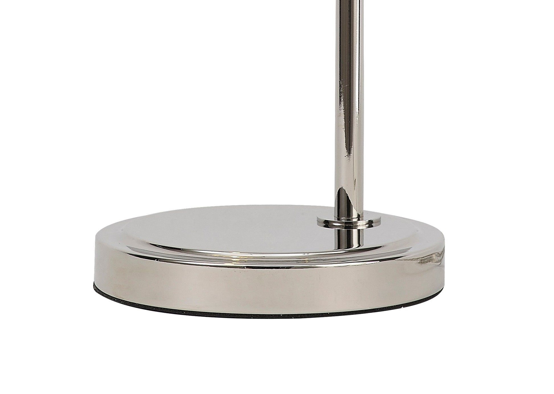 Isola Table Lamp 1 Light E27 Polished Nickel / Prismatic Glass