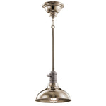 Cobson 1Lt Small Pendant/Semi Flush(Convert) Ceiling Light - Polished Nickel Finish