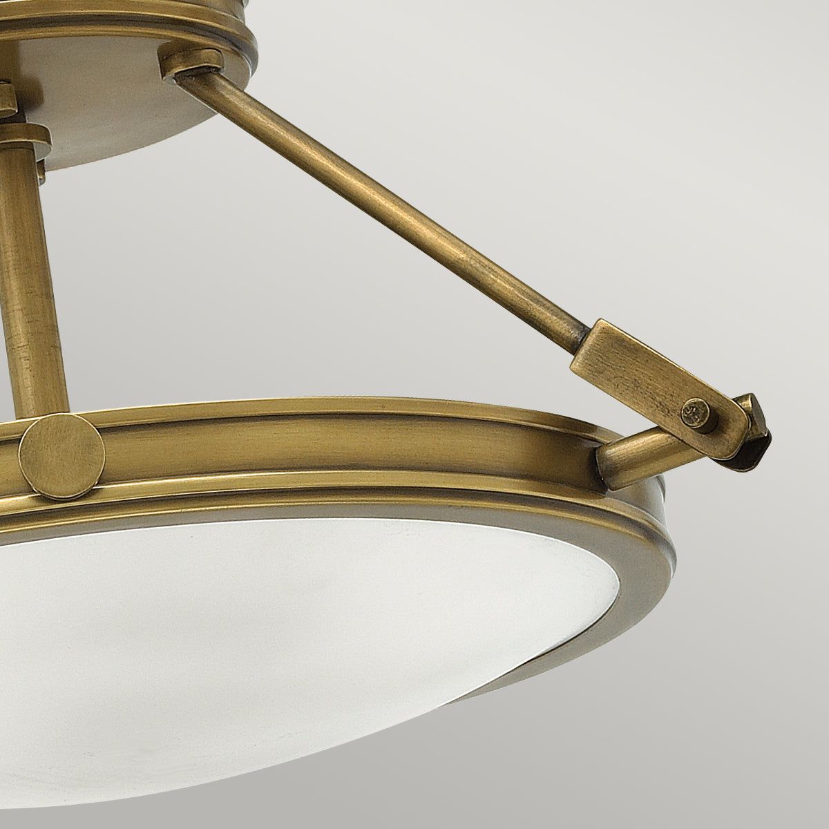 Collier 3L Semi Flush Ceiling Light - Heritage Brass Finish