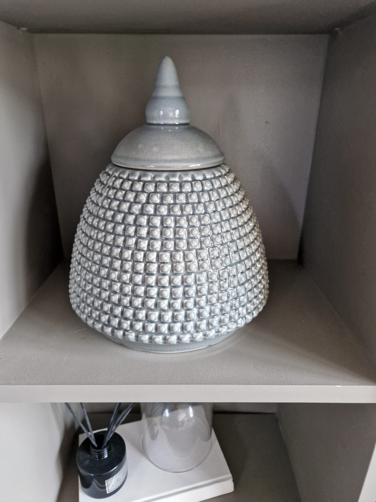 Grey Domed Bobble Jar