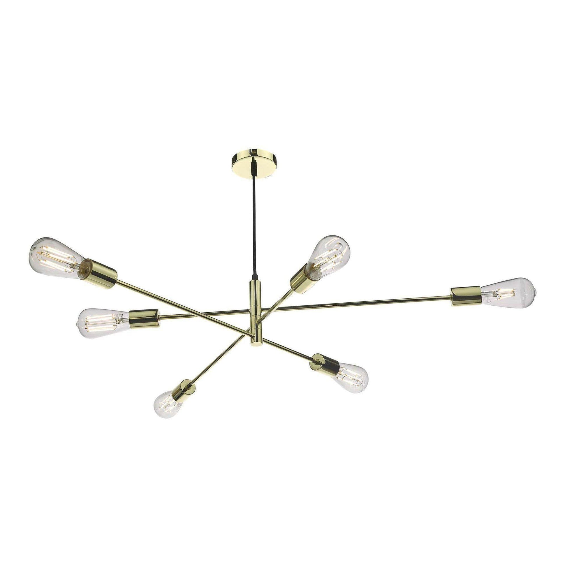 Dar Alana 6 Light Fitting Polished Gold - Cusack Lighting