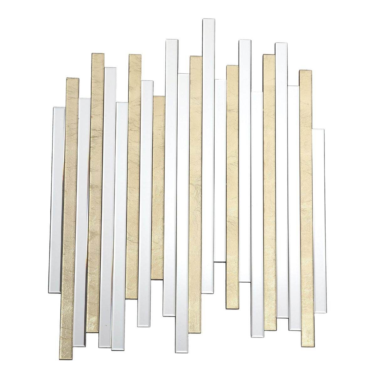 Dar Pimento Decorative Mirror Gold Foil Detail - Cusack Lighting