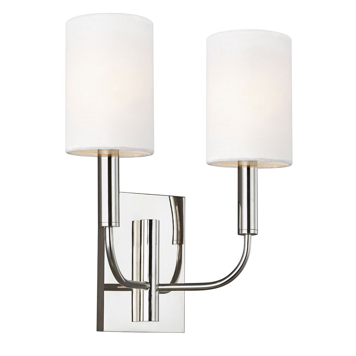 Elstead Brianna 2Lt Wall Light - Polished Nickel Finish