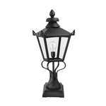 Elstead Grampian 1 Light Pedestal Lantern - Black - Cusack Lighting