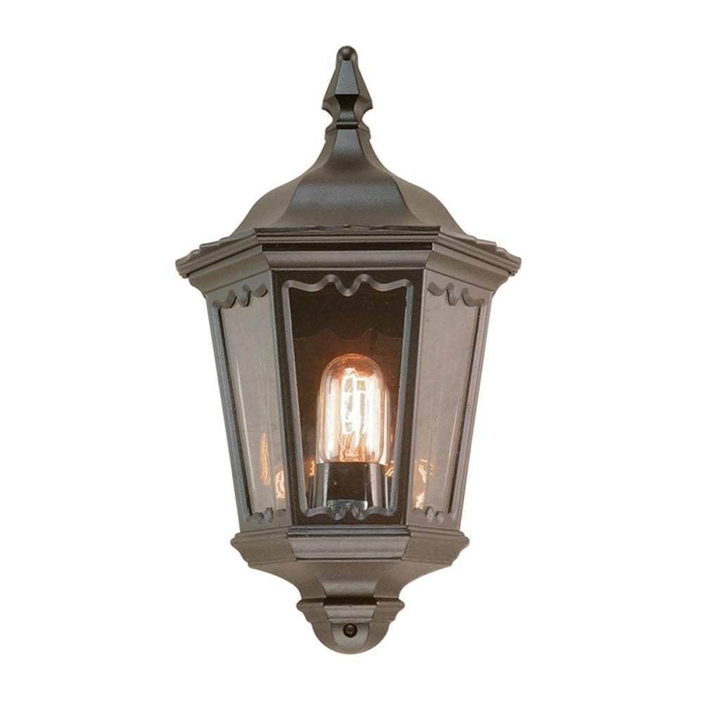 Elstead Medstead 1 Light Half Lantern - Black - Cusack Lighting
