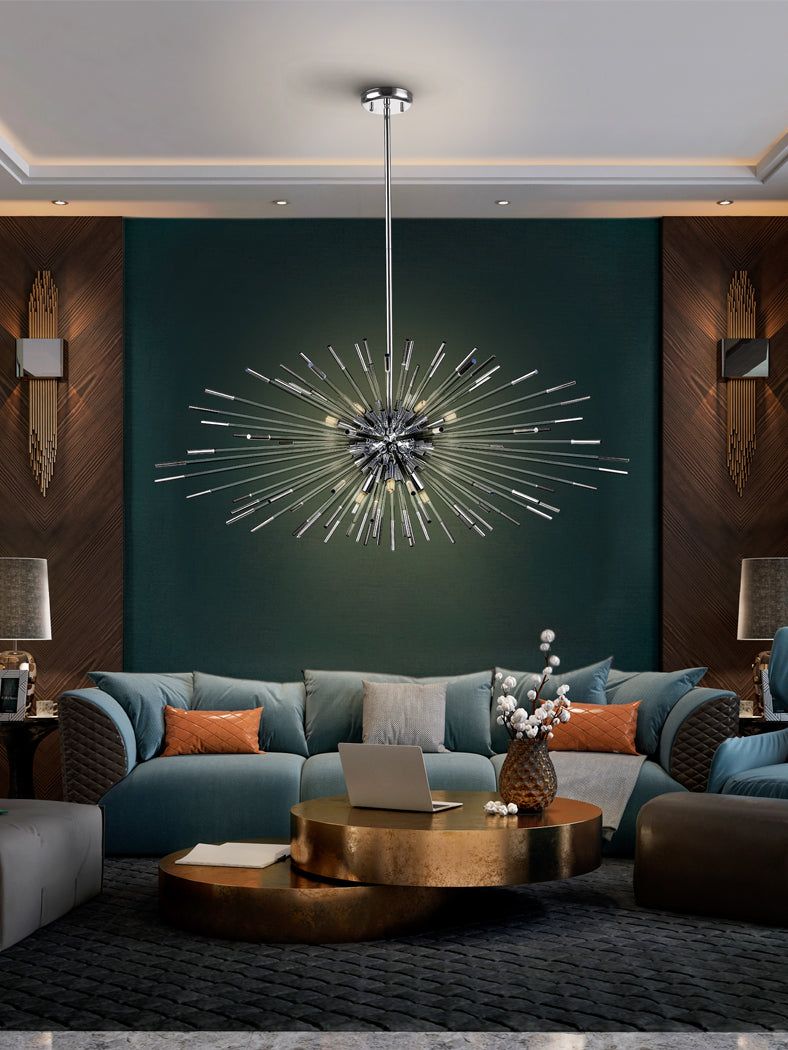 Evasion, 9 L., Gold, Chrome, Dimmable