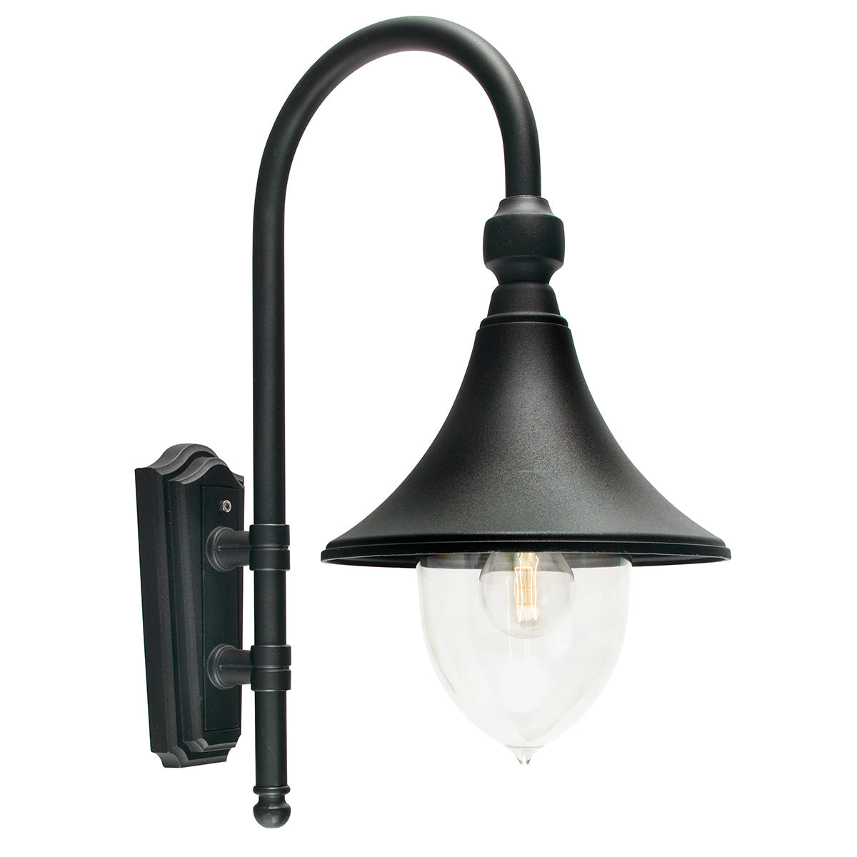 Firenze 1 Light Wall Lantern - Black - Cusack Lighting