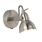 FOCUS 1 LIGHT SATIN SILVER INDUSTRIAL SPOTLIGHT - Cusack Lighting