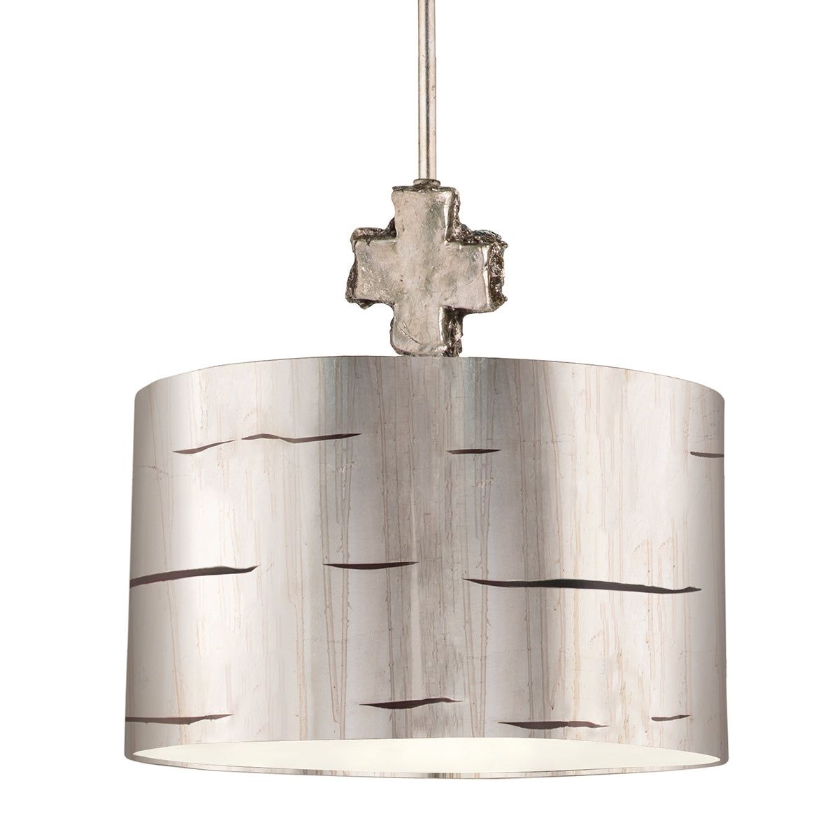 Fragment 1L Hanging Shade Ceiling Light – Aged Silver Finish