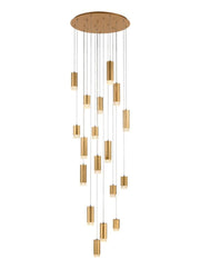 Colt 6/9/18Lt Cluster Ceiling Light - Brushed Satin Gold/Satin Nickel Finish IP20