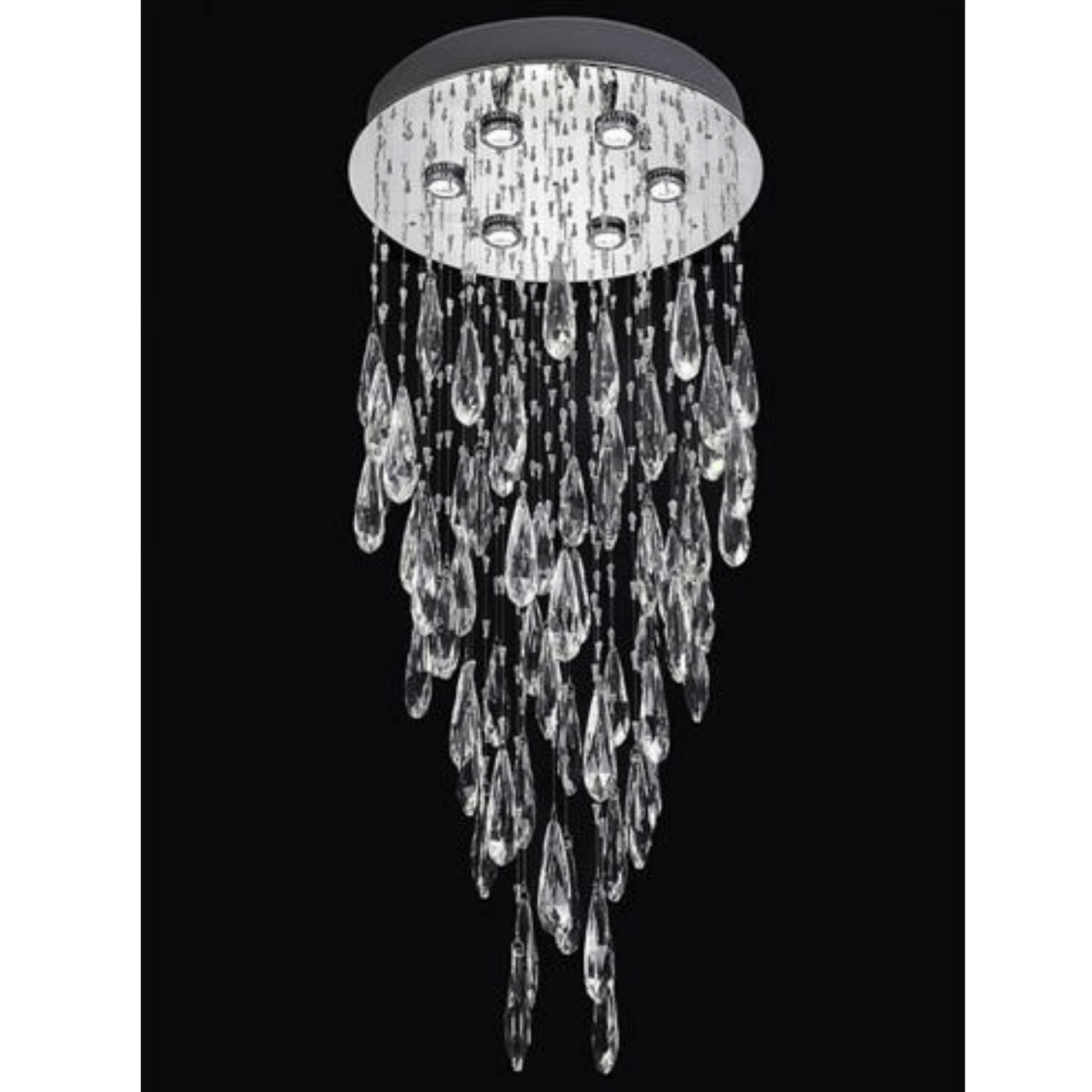 Glisten 3/6/7/12 Lt Flush Chandelier