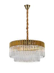 Georgia 12lt Round Pendant - Brass