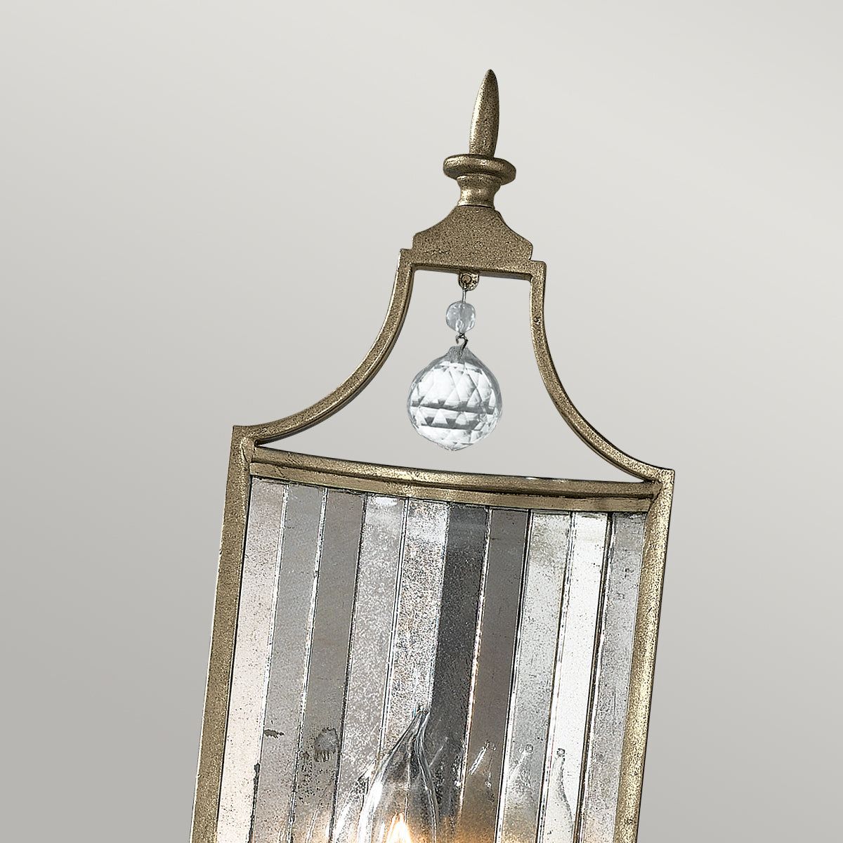 Gianna 1Lt Wall Light - Gilded Silver Finish