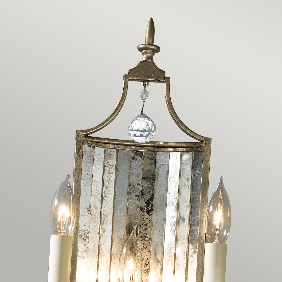 Gianna 3Lt Wall Light - Gilded Silver Finish