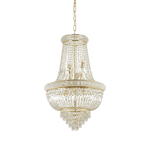 Ideal Lux Dubai 10Lt Crystal Ceiling Light - Brass Finish IP20