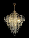Inina Pendant 9 Light E14 Polished Chrome / French Chrome & Crystal - Cusack Lighting