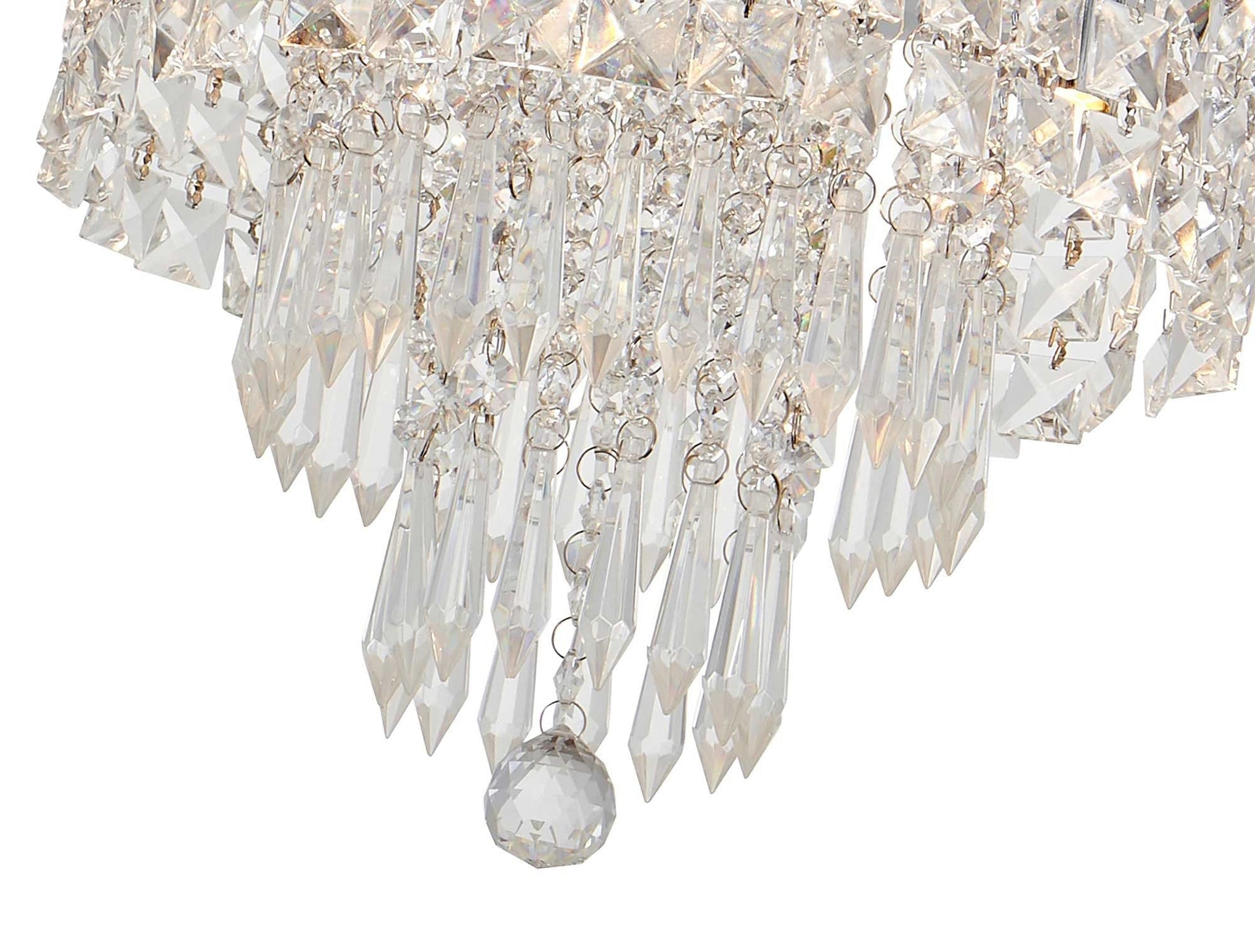 Nrok Ceiling Light, 4 x G9, IP44, Polished Chrome/Crystal